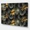 Designart - Black and Gold Tropical Leaves II - Modern Canvas Wall Art Print